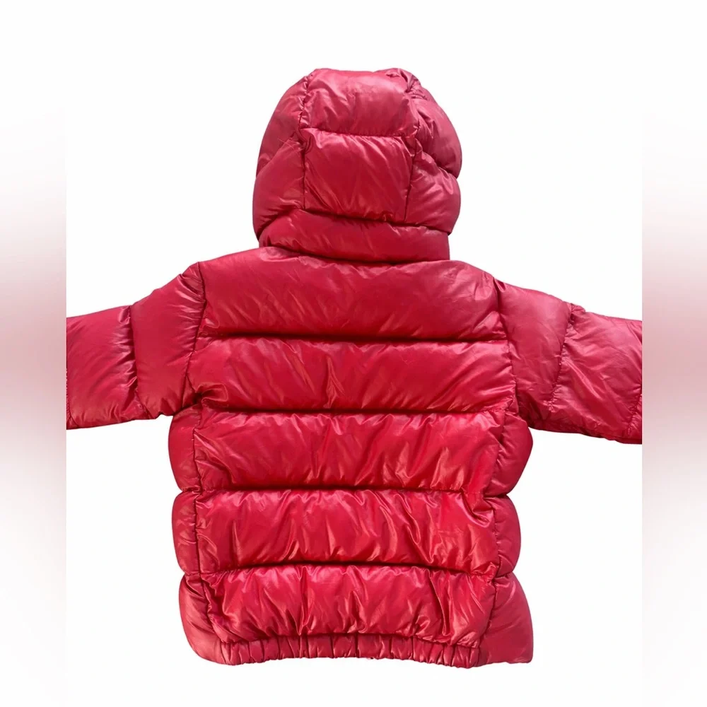 Patagonia Toddler Hi-Loft Down Sweater Hoodie in red size 3 - Picture 2 of 5